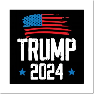 Retro President Donald Trump 2024 Posters and Art